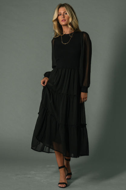 Remi Ribbed Maxi Dress | Black