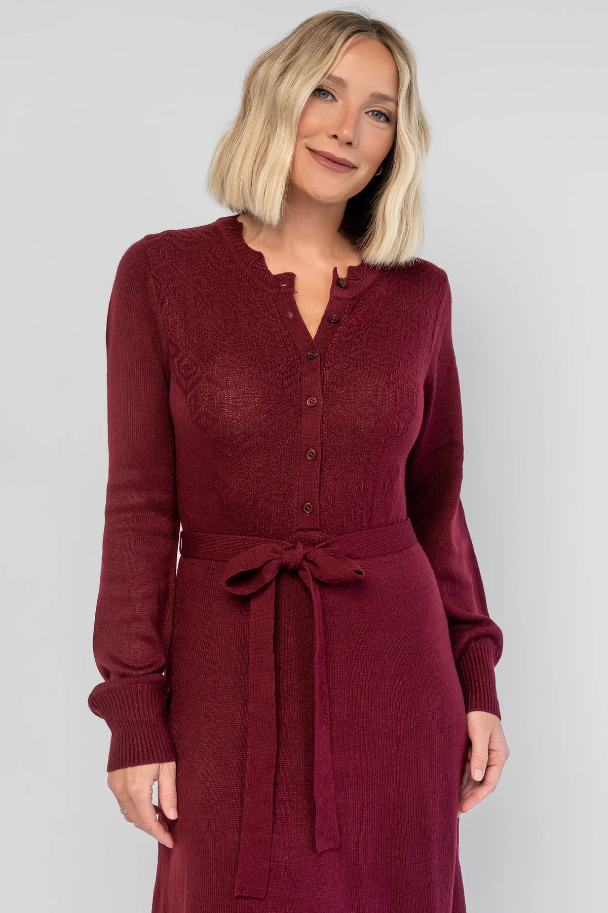 Camilla Sweater Dress | Wine