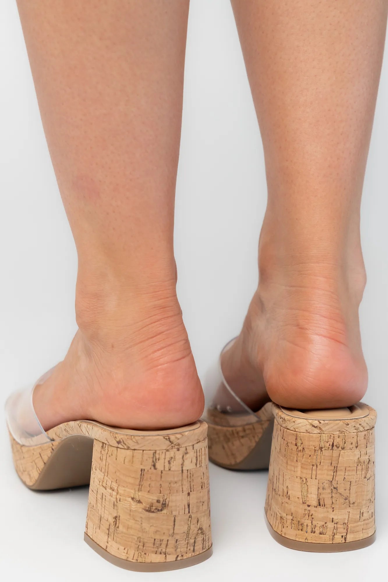 Adenine Platform Chunky Heel | Clear