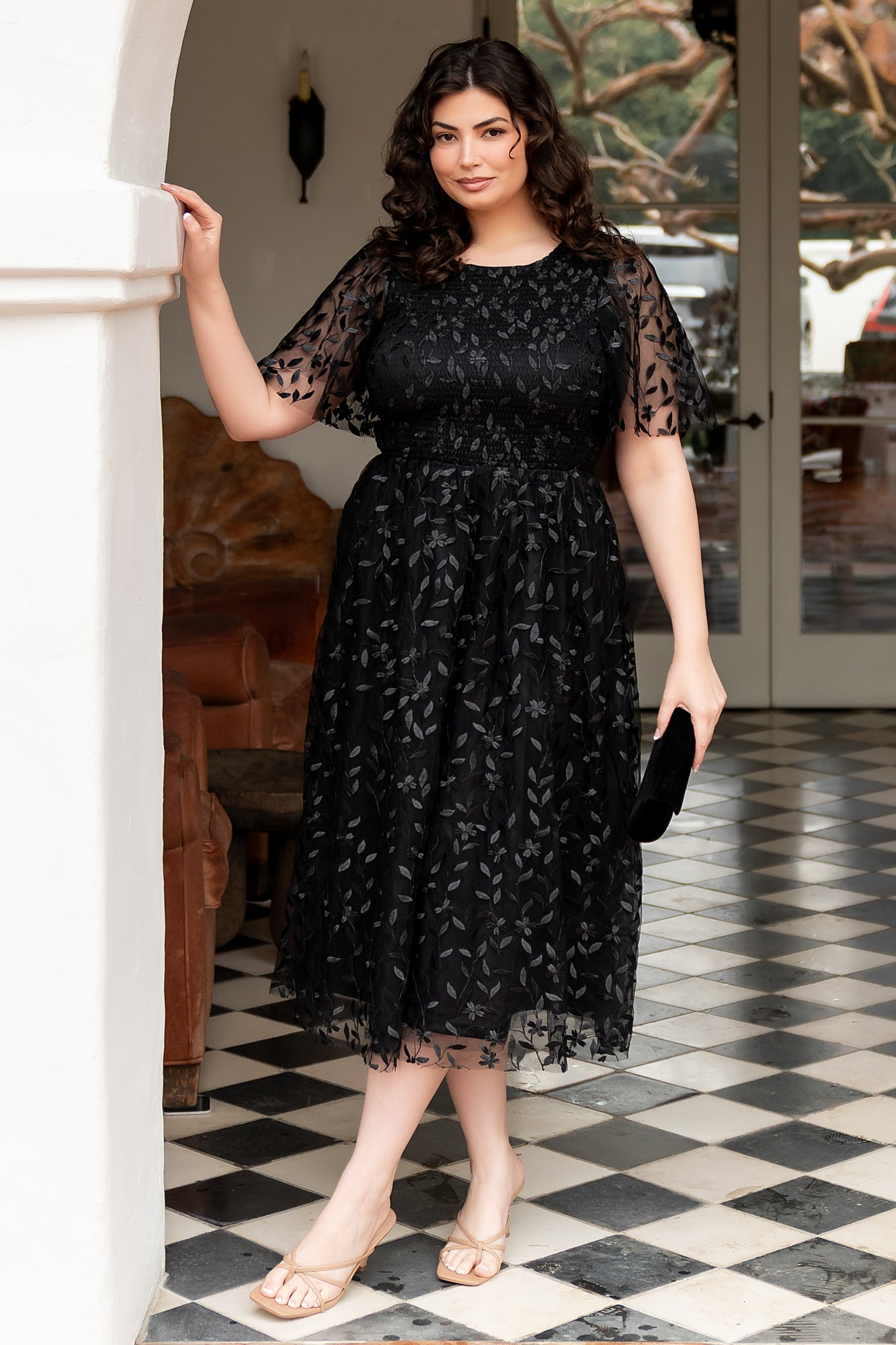 Baltic Born Womens Kendra Embroidered Dress | Black | Size: 2XL Baltic Born Womens Kendra Embroidered Dress | Black | Size: 2XL