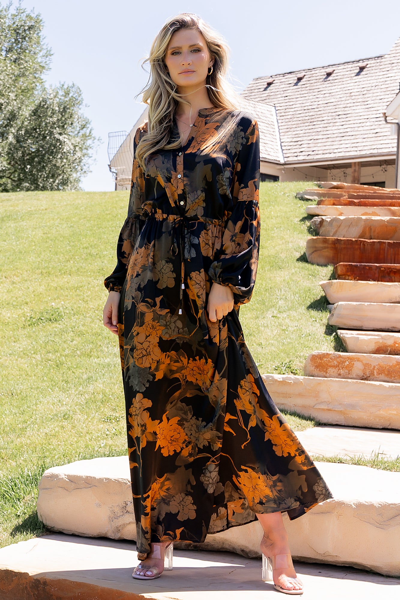 Baltic Born Womens Helen Maxi Dress | Black + Gold | Size: XL Baltic Born Womens Helen Maxi Dress | Black + Gold | Size: XL