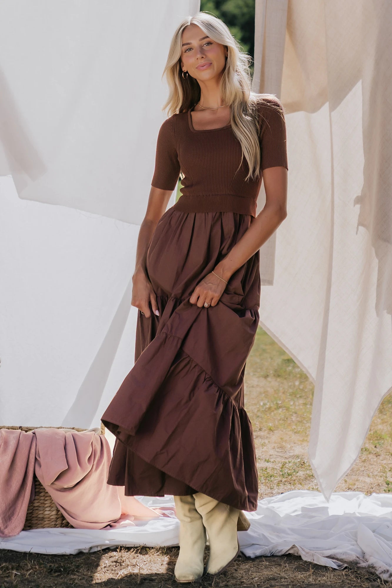 Astra Tiered Dress | Espresso