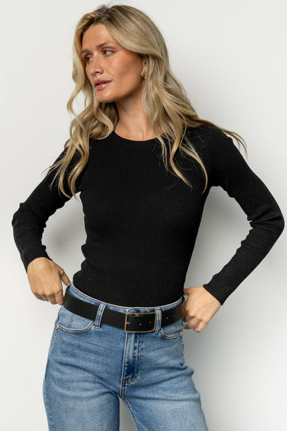 Bruna Faux Leather Buckle Belt | Black