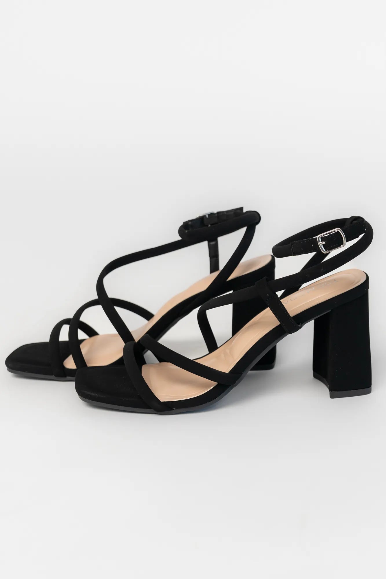 Kalza Square Toe Chunky Heel | Black