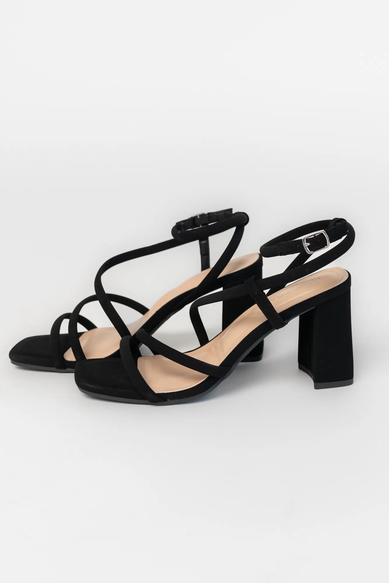 Kalza Square Toe Chunky Heel | Black