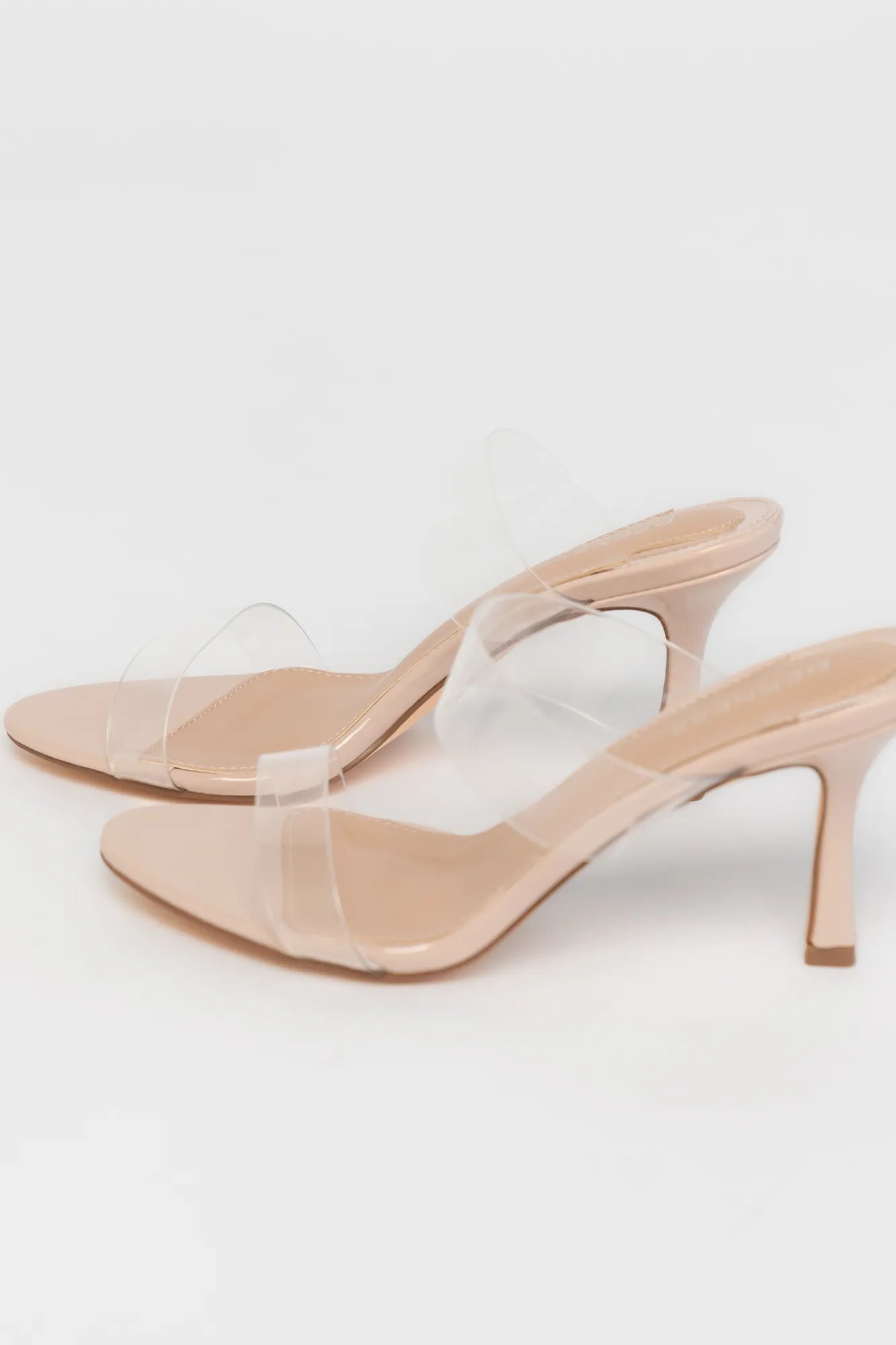 Mona Clear Strap Kitten Heel | Blush Nude