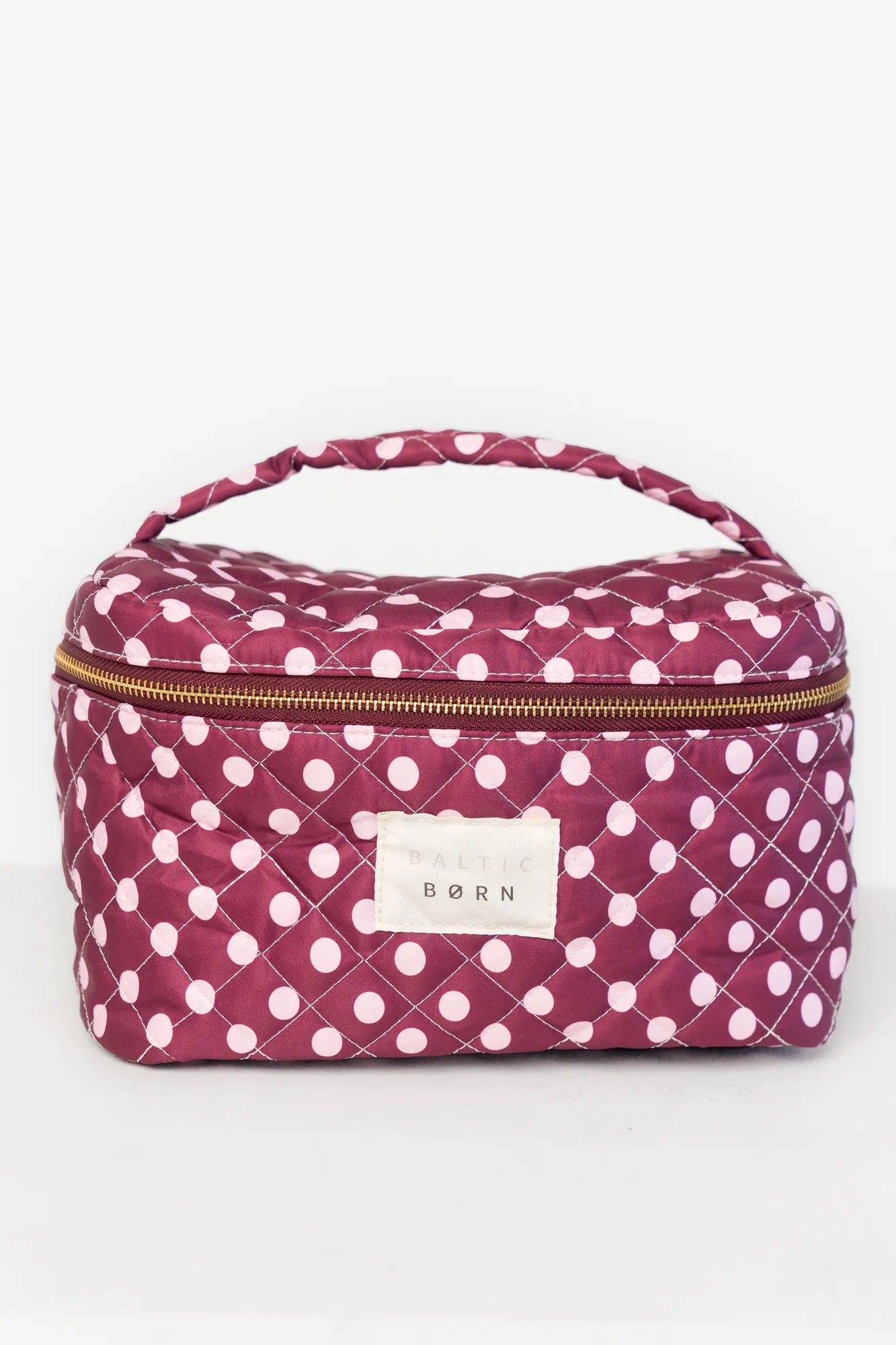Kelani Quilted Cosmetic Bag Set | Berry + Pink