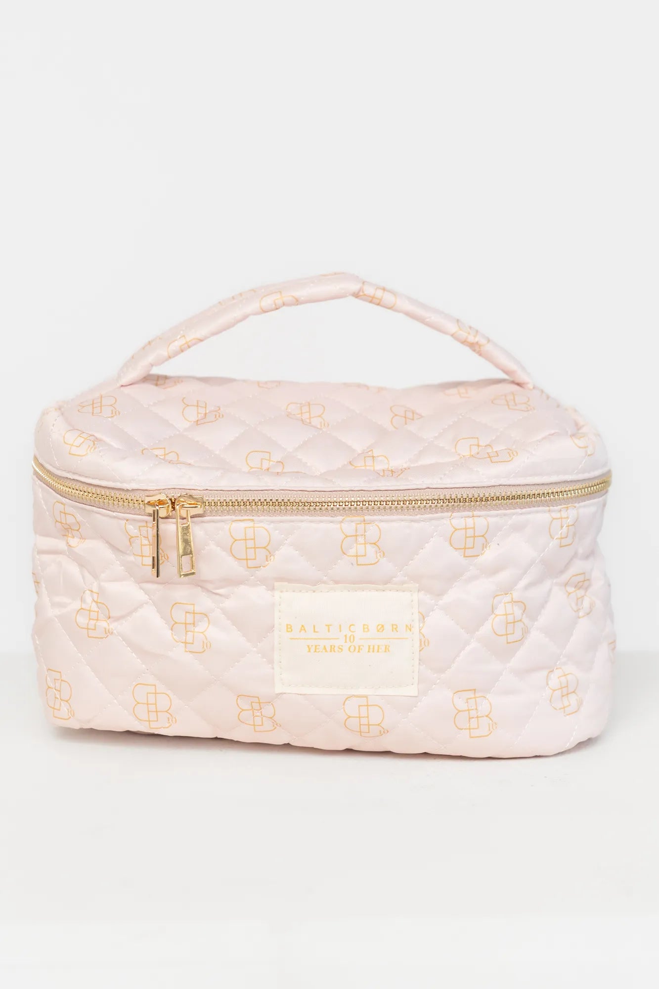 Kelani Quilted Cosmetic Bag Set | Pink