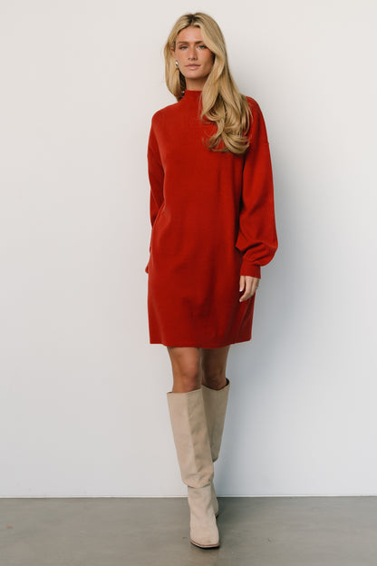 Jennings Sweater Dress | Red