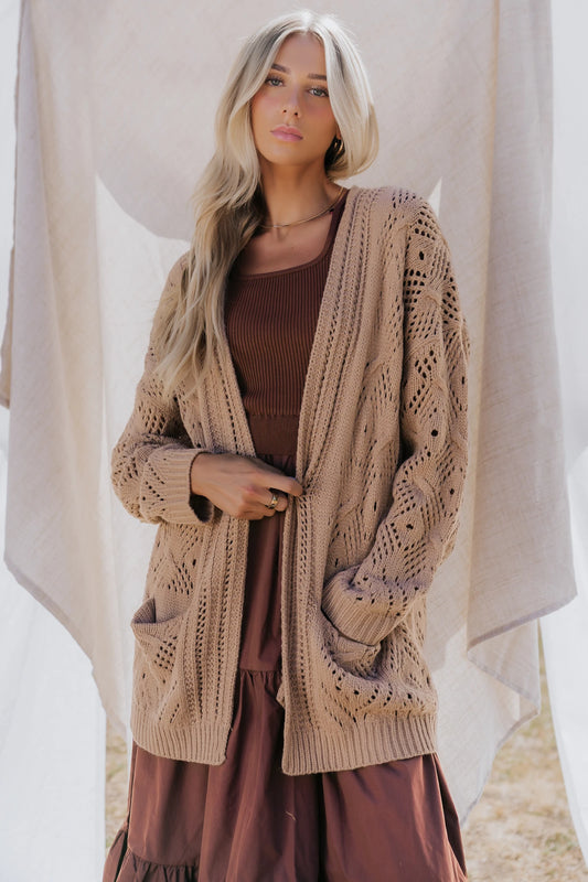 Loeb Knit Cardigan | Light Mocha