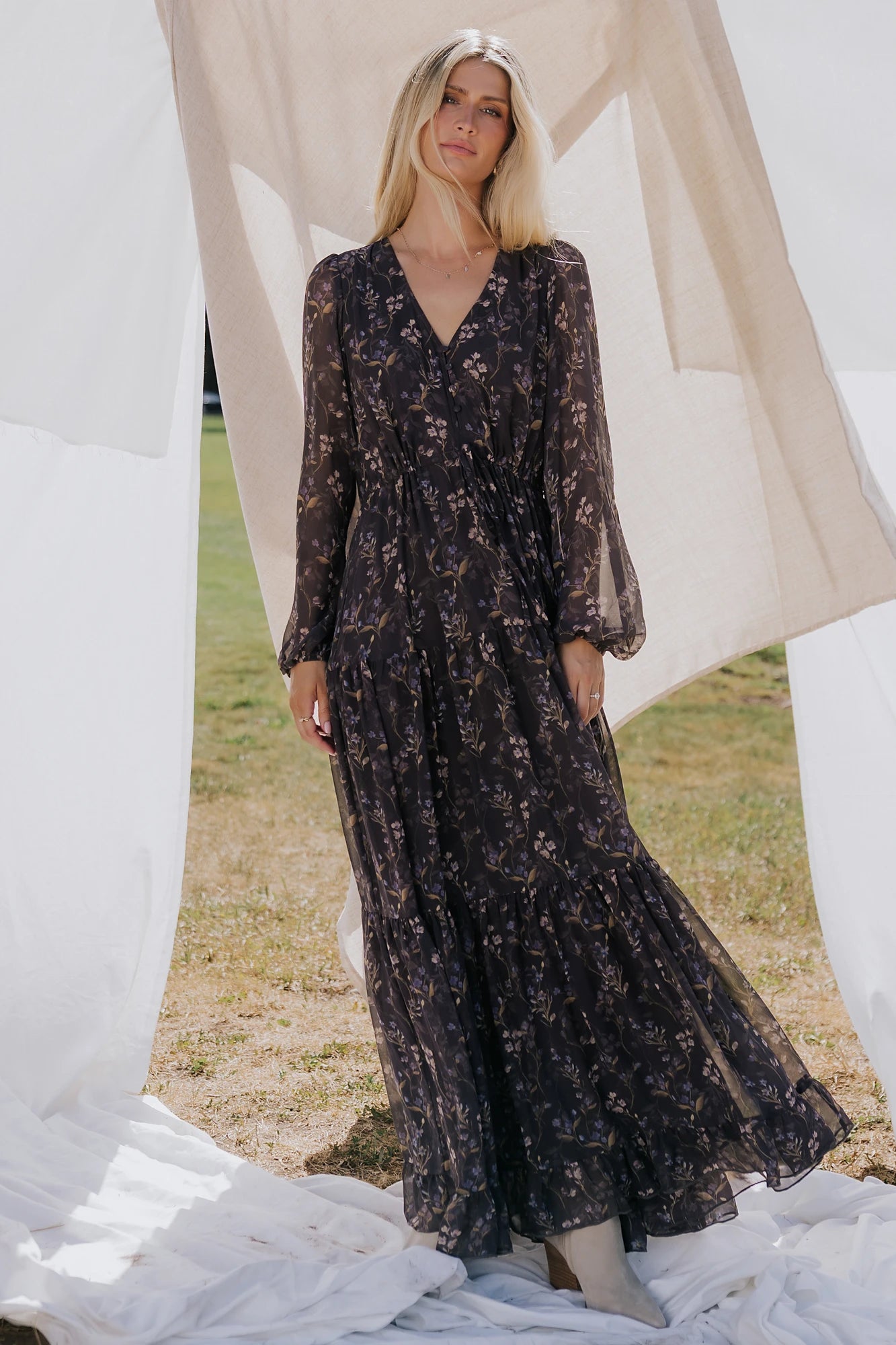 Hazel Boho Maxi Dress | Dusk Floral