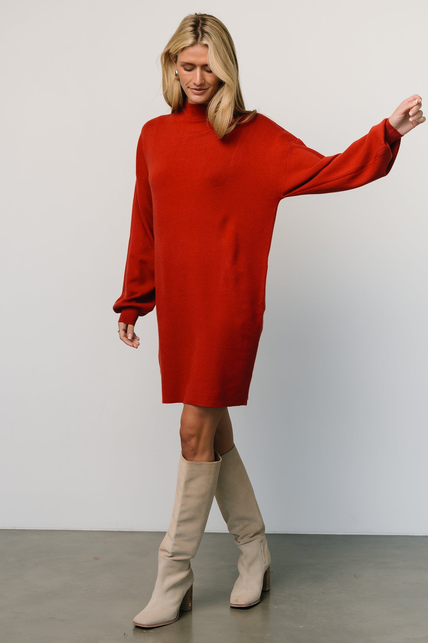 Jennings Sweater Dress | Red