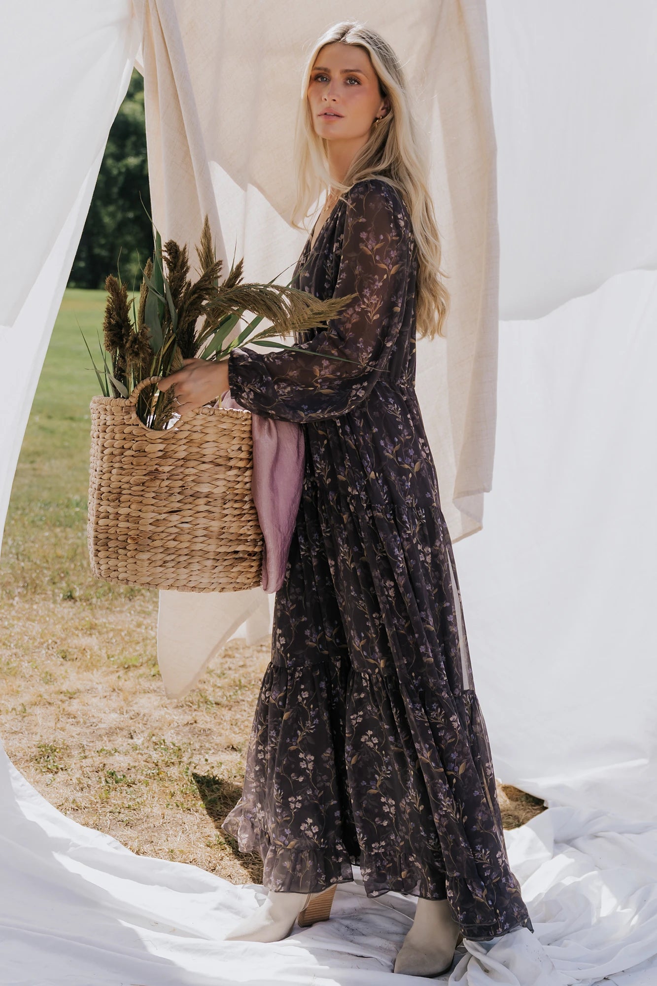 Hazel Boho Maxi Dress | Dusk Floral