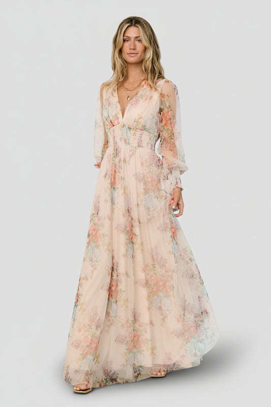Layla Tulle Maxi Dress | Romantic Floral