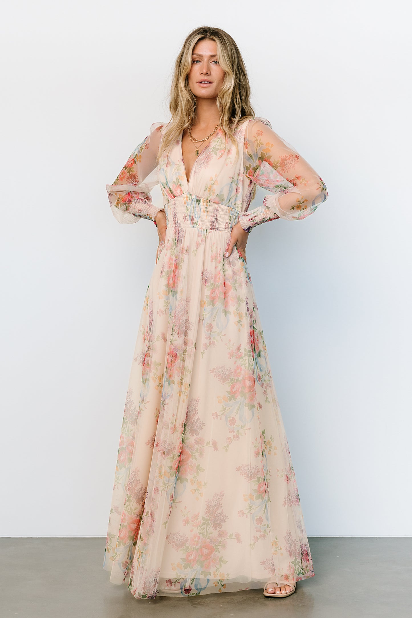 Layla Tulle Maxi Dress | Romantic Floral