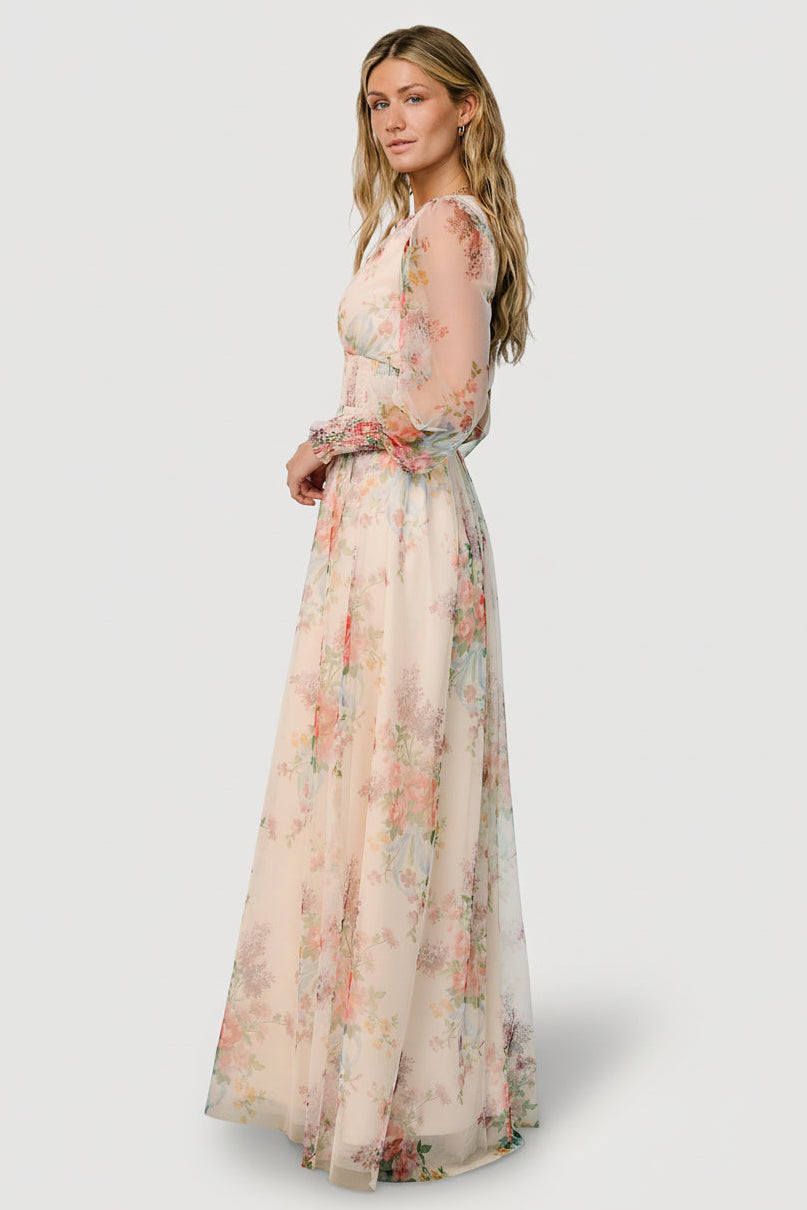 Baltic Born Womens Layla Tulle Maxi Dress | Romantic Floral | Size: Medium Baltic Born Womens Layla Tulle Maxi Dress | Romantic Floral | Size: Medium
