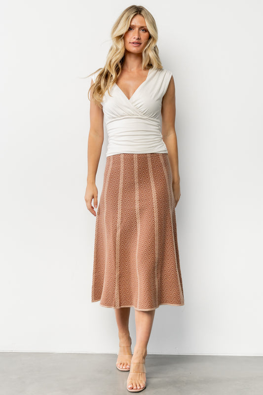 Astrid Midi Skirt | Rust Print