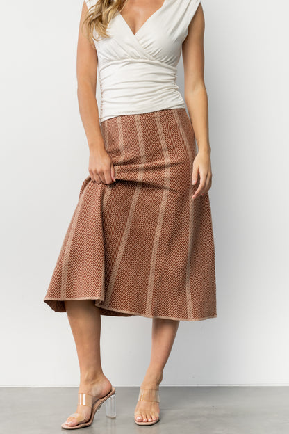 Astrid Midi Skirt | Rust Print