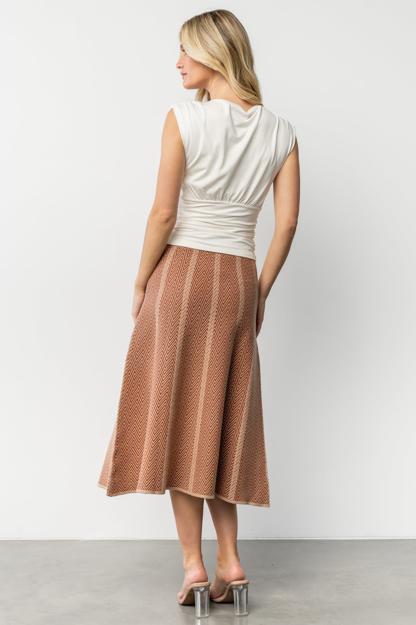 Astrid Midi Skirt | Rust Print