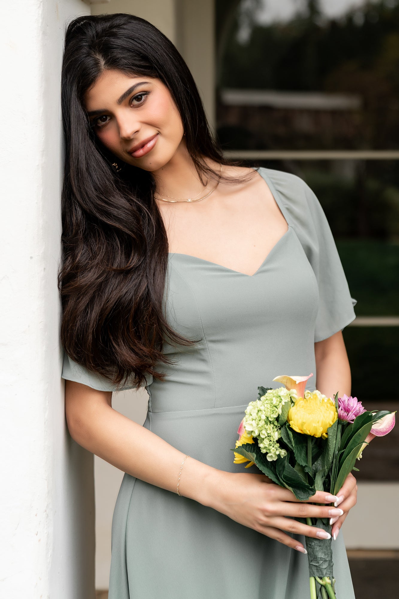 Sierra Sweetheart Maxi Dress — Eucalyptus