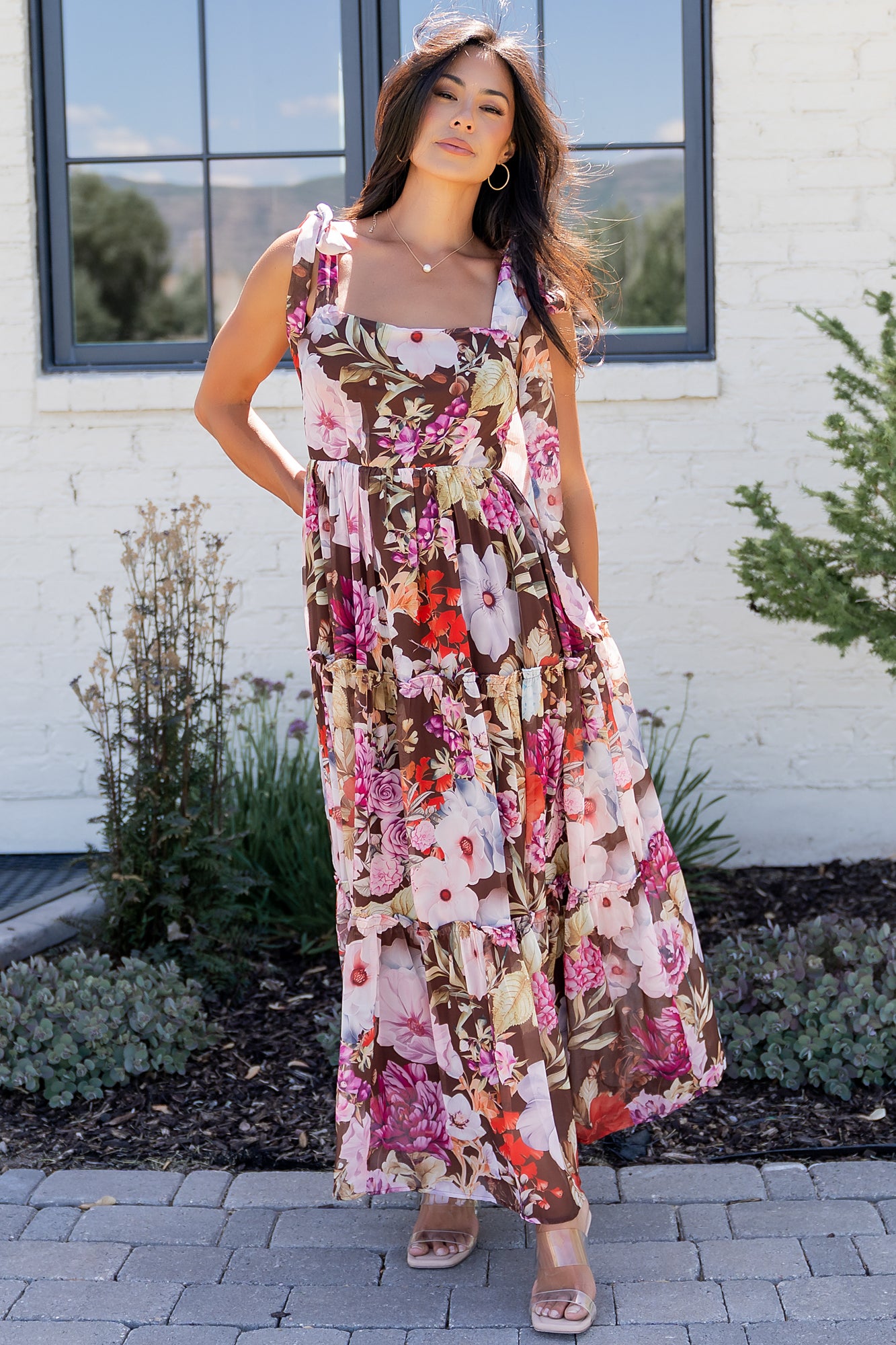 Baltic Born Womens Anita Maxi Dress | Brown Multi Floral | Size: XS Baltic Born Womens Anita Maxi Dress | Brown Multi Floral | Size: XS