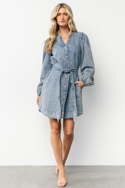 Tora Denim Dress | Light Wash