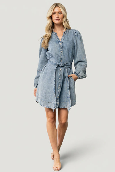 white christmas dresses Tribal Denim Darling Midi Dress
