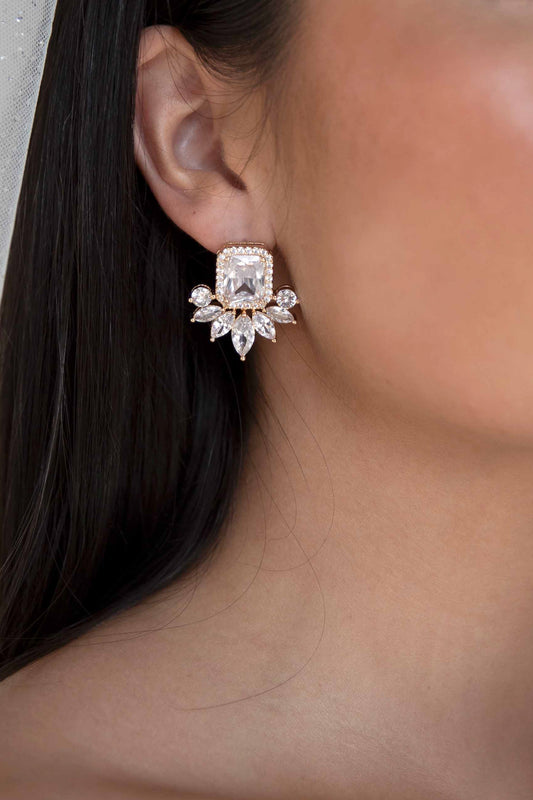 Shine Crystal Stud Earrings