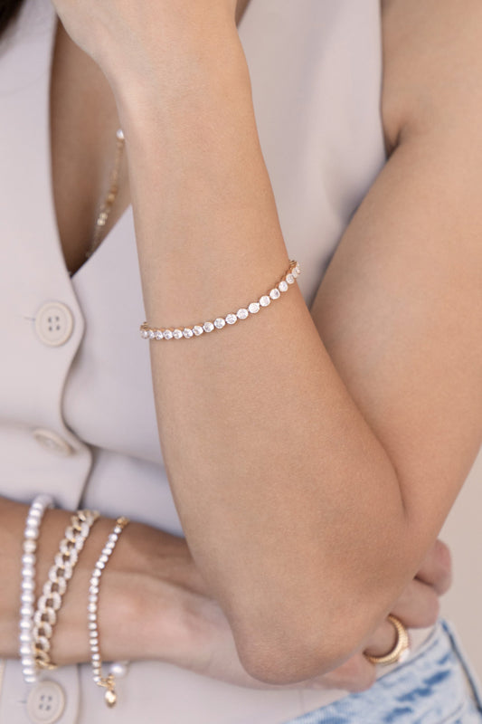 Crystal Chain Tennis Bracelet