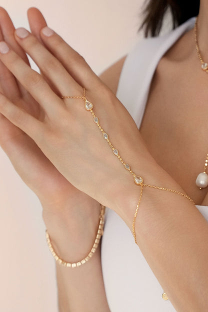 Dripping Crystal Hand Chain