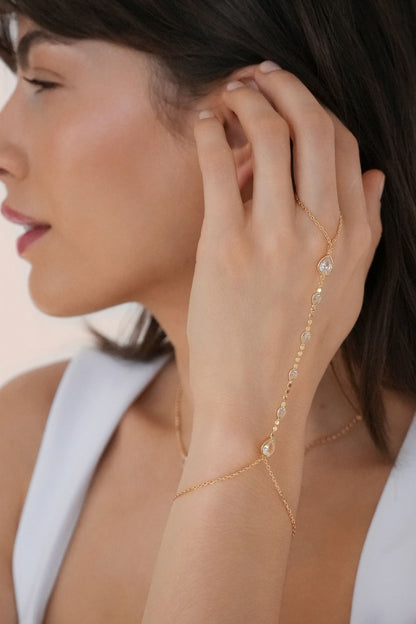 Dripping Crystal Hand Chain