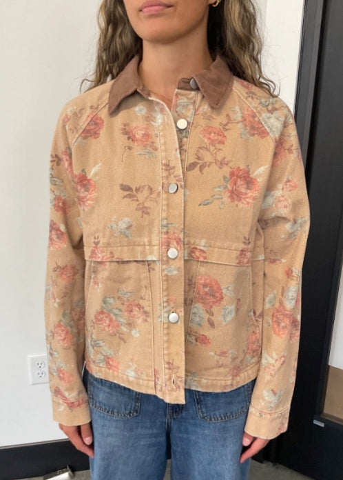 Lori Lightweight Jacket | Natural Floral