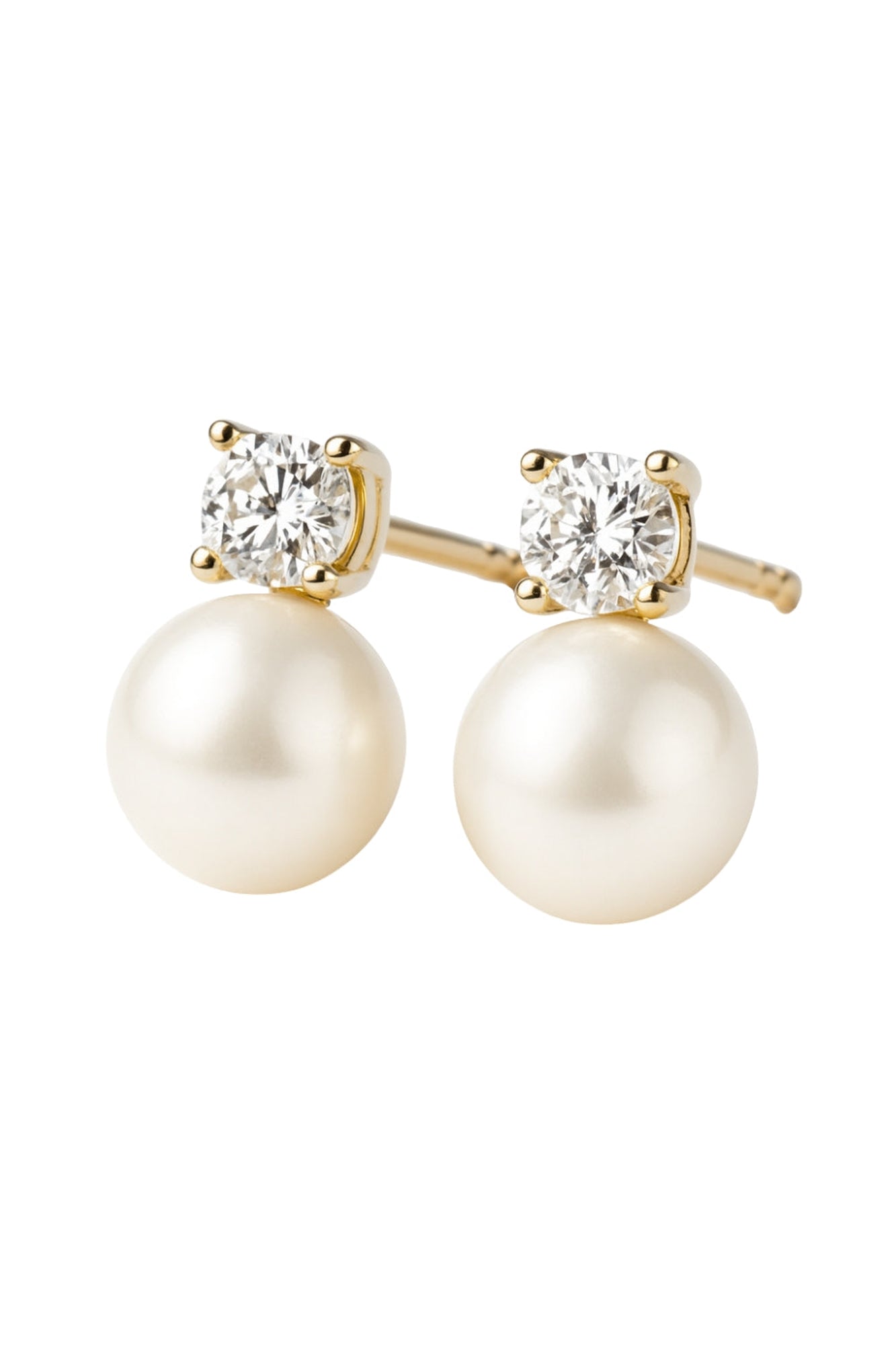 The Molly Pearl Studs in Gold
