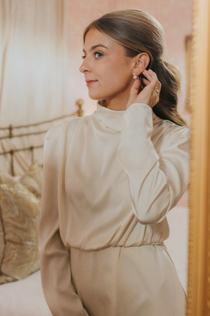 The Molly Pearl Studs in Silver