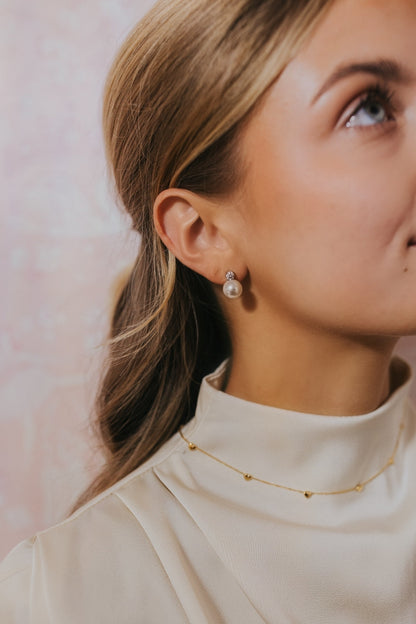 The Molly Pearl Studs in Silver