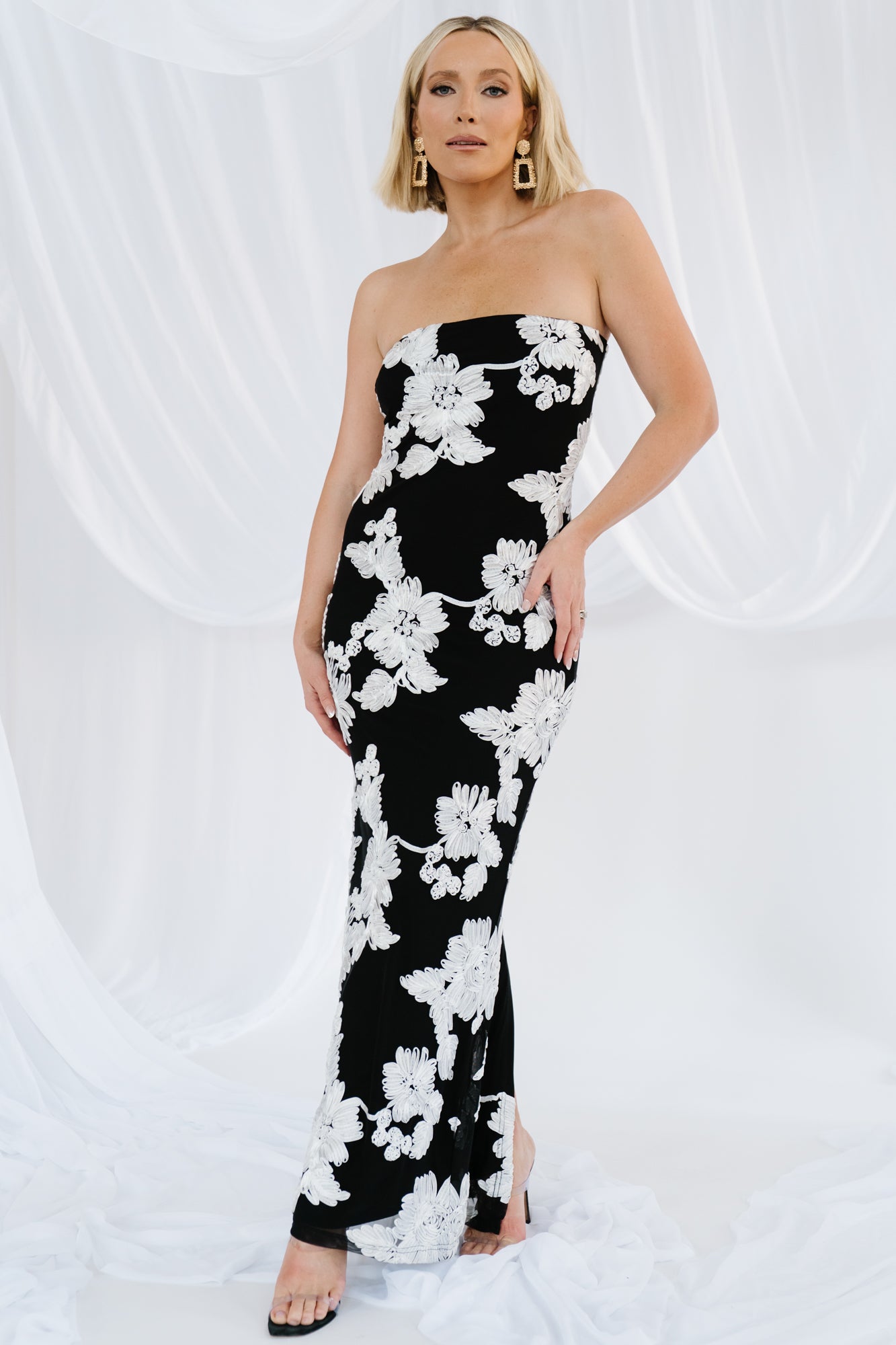 white christmas dresses Chantelle Strapless Maxi Dress