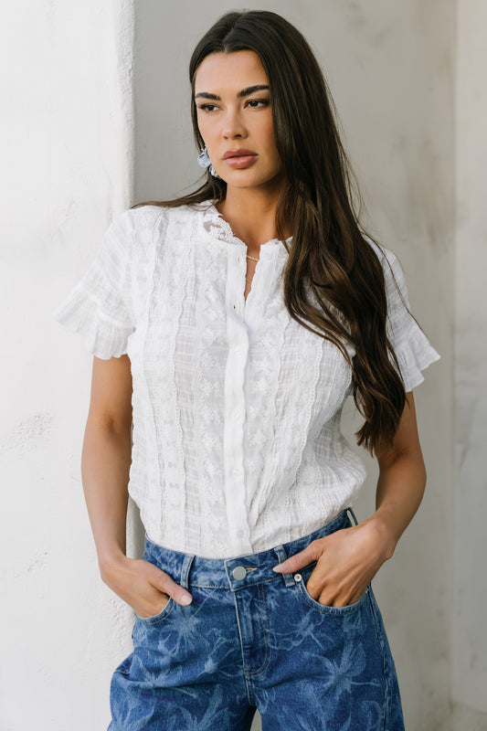 Zara Lace Top | White