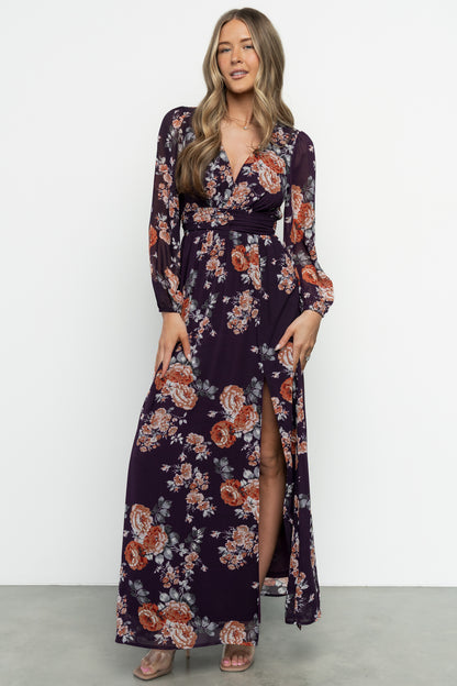 Adira Maxi Dress | Plum Floral