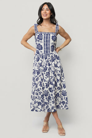 Baltic Born Womens Isabel Midi Dress | Blue Print