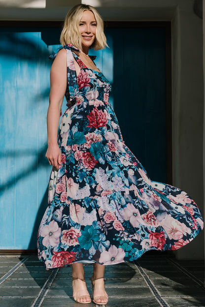 Anita Maxi Dress | Dark Blue Multi Floral
