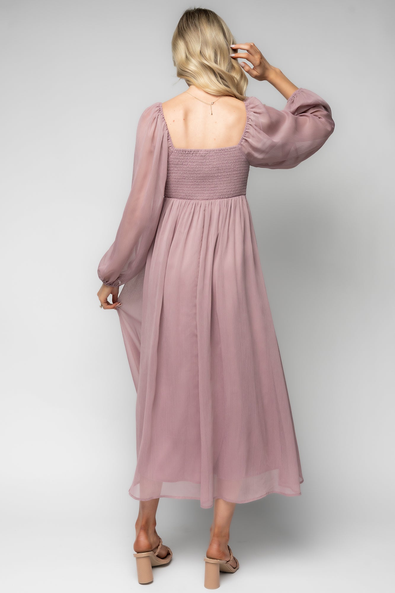 Baltic Born Womens Dione Midi Dress | Dusty Lilac | Color: Black | Size: Small Baltic Born Womens Dione Midi Dress | Dusty Lilac | Color: Black | Size: Small