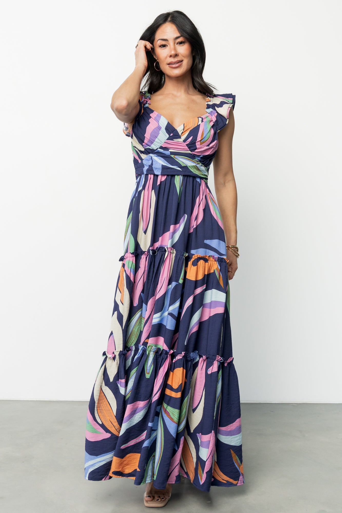 Mercedes Maxi Dress | Tropical Navy Multi
