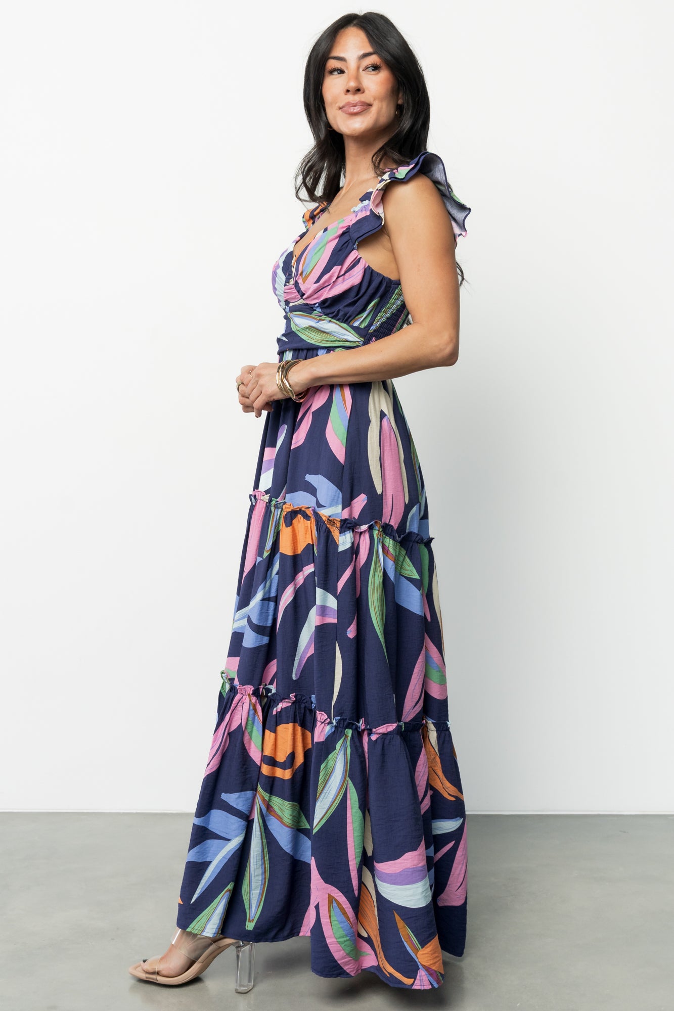 Mercedes Maxi Dress | Tropical Navy Multi