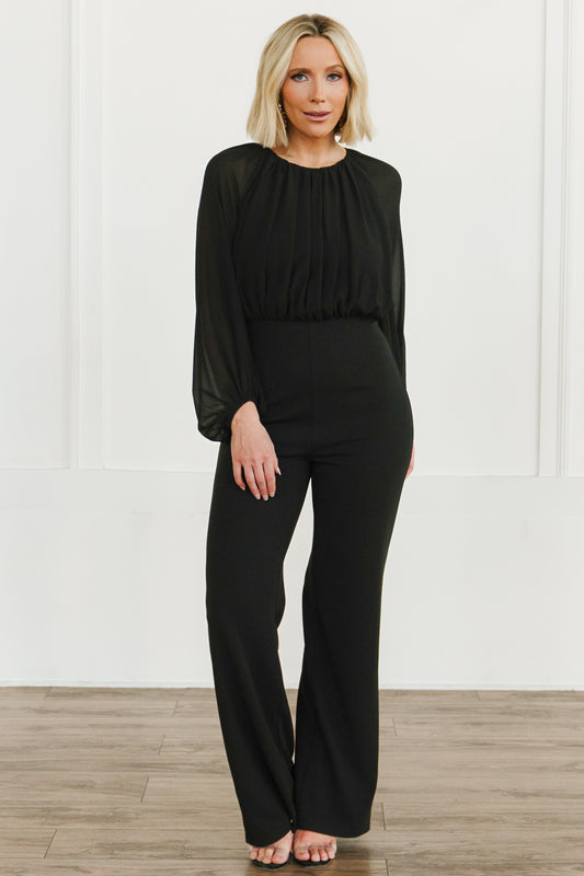 Serene Blouse Jumpsuit | Black