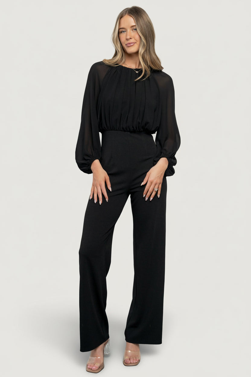 Serene Blouse Jumpsuit | Black