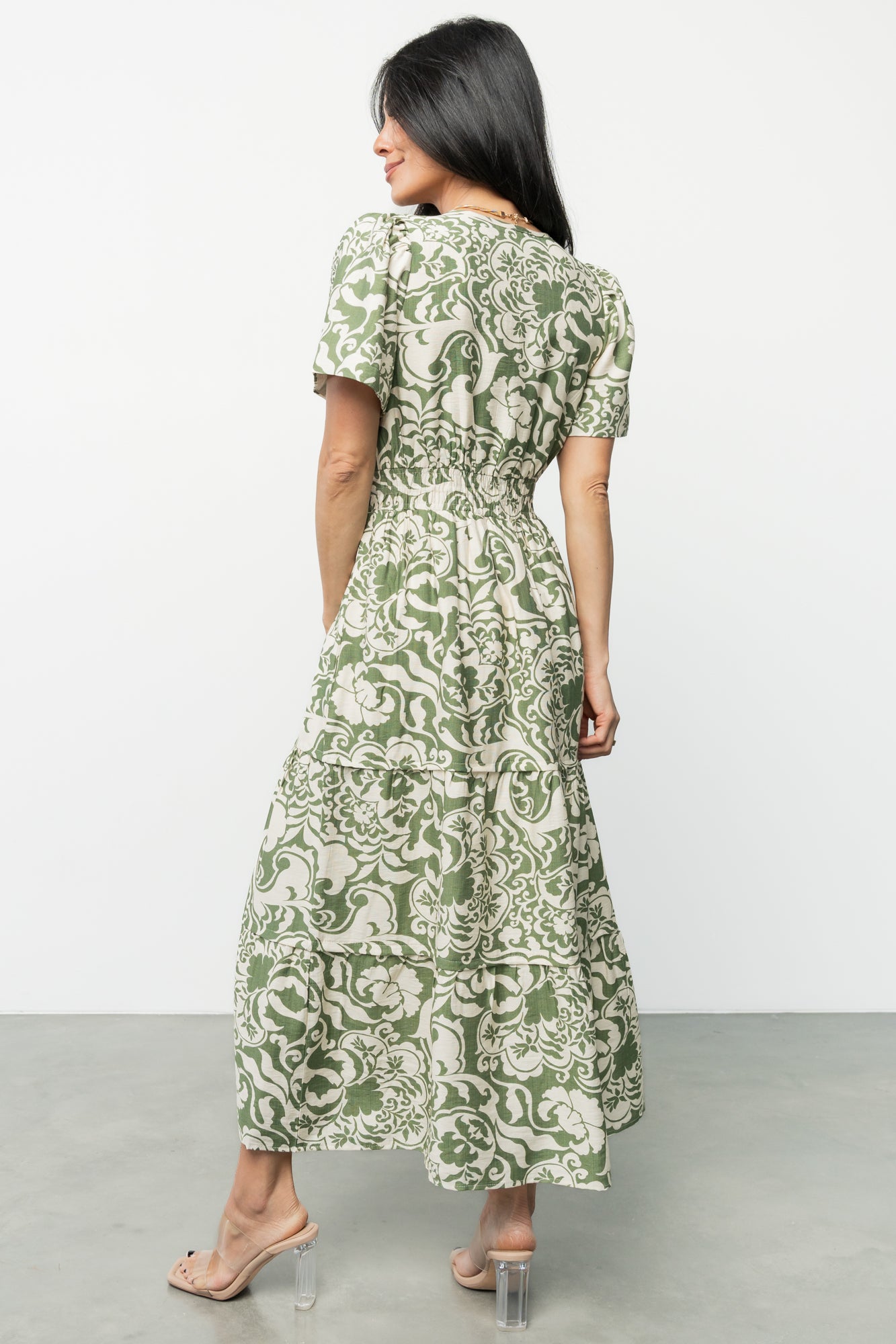 Aventura Midi Dress | Green Print