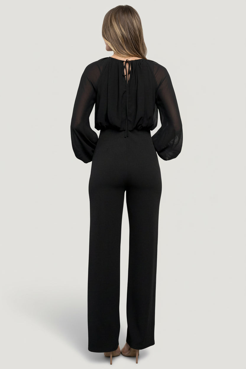 Serene Blouse Jumpsuit | Black