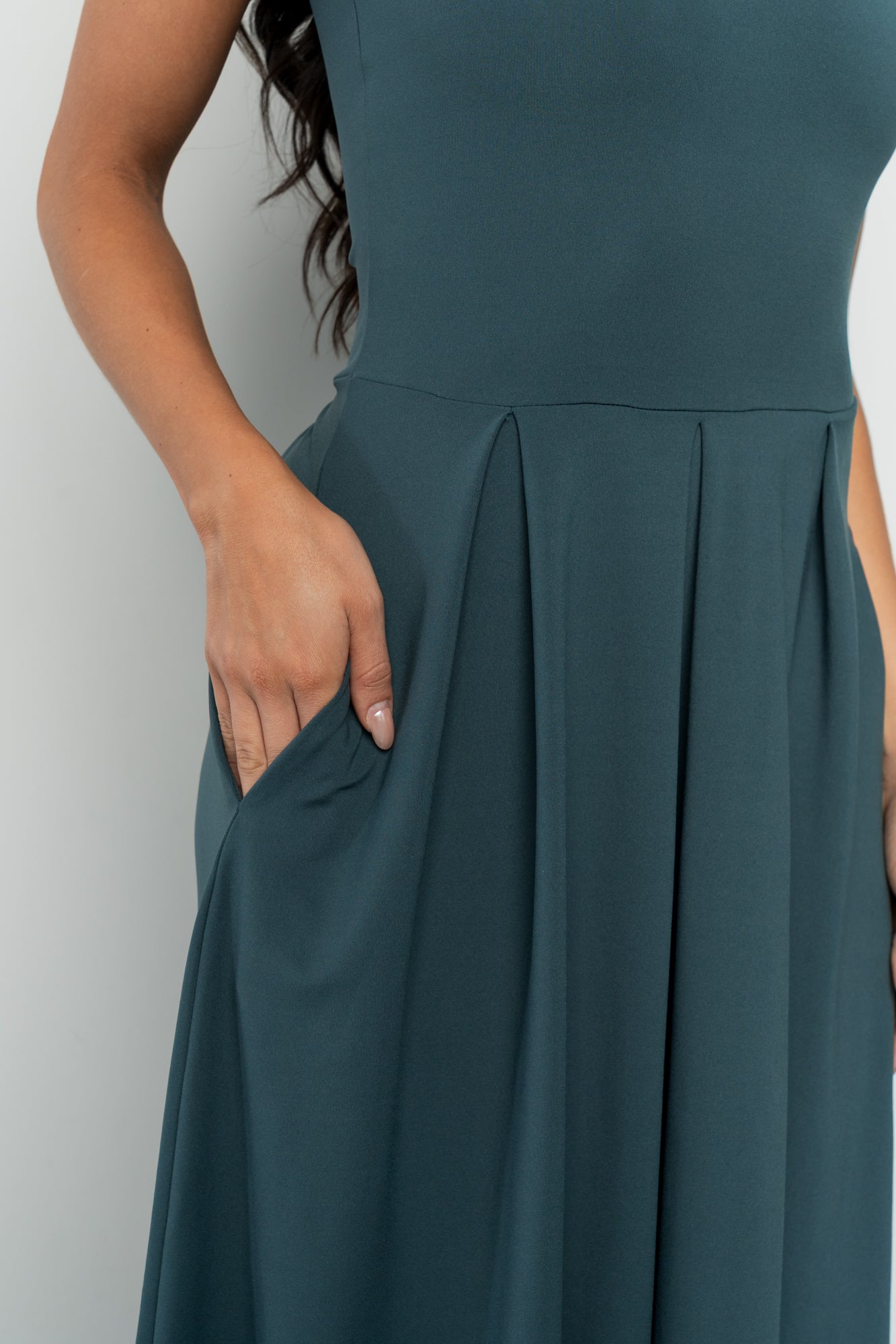 Giavanna Maxi Dress  Dark Green Square Neck | Baltic Born M