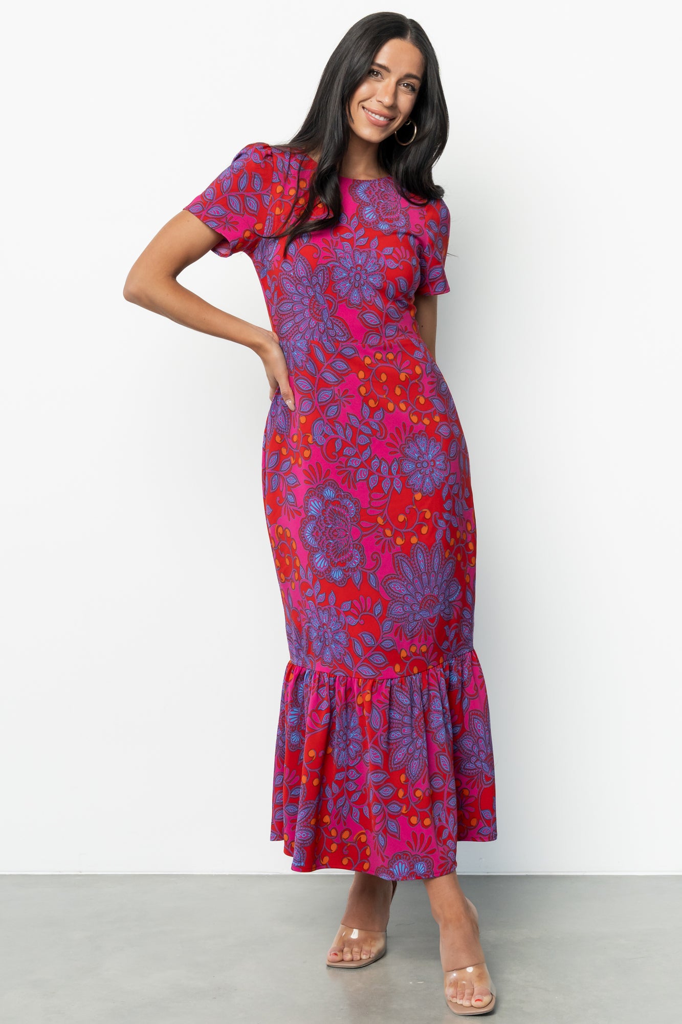 Gwen Maxi Dress | Fuchsia Print