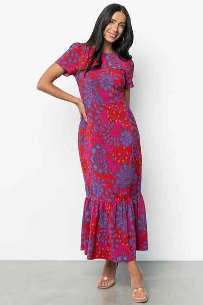 Gwen Maxi Dress | Fuchsia Print